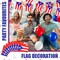 54 Pc Puerto Rico Party Decorations Set - 2 Puerto Rican Flag Banners, 10 Mini Hand Held Flags, 40 Blue Red White Confetti Latex Balloons for Patriotic Anniversary Veterans Day